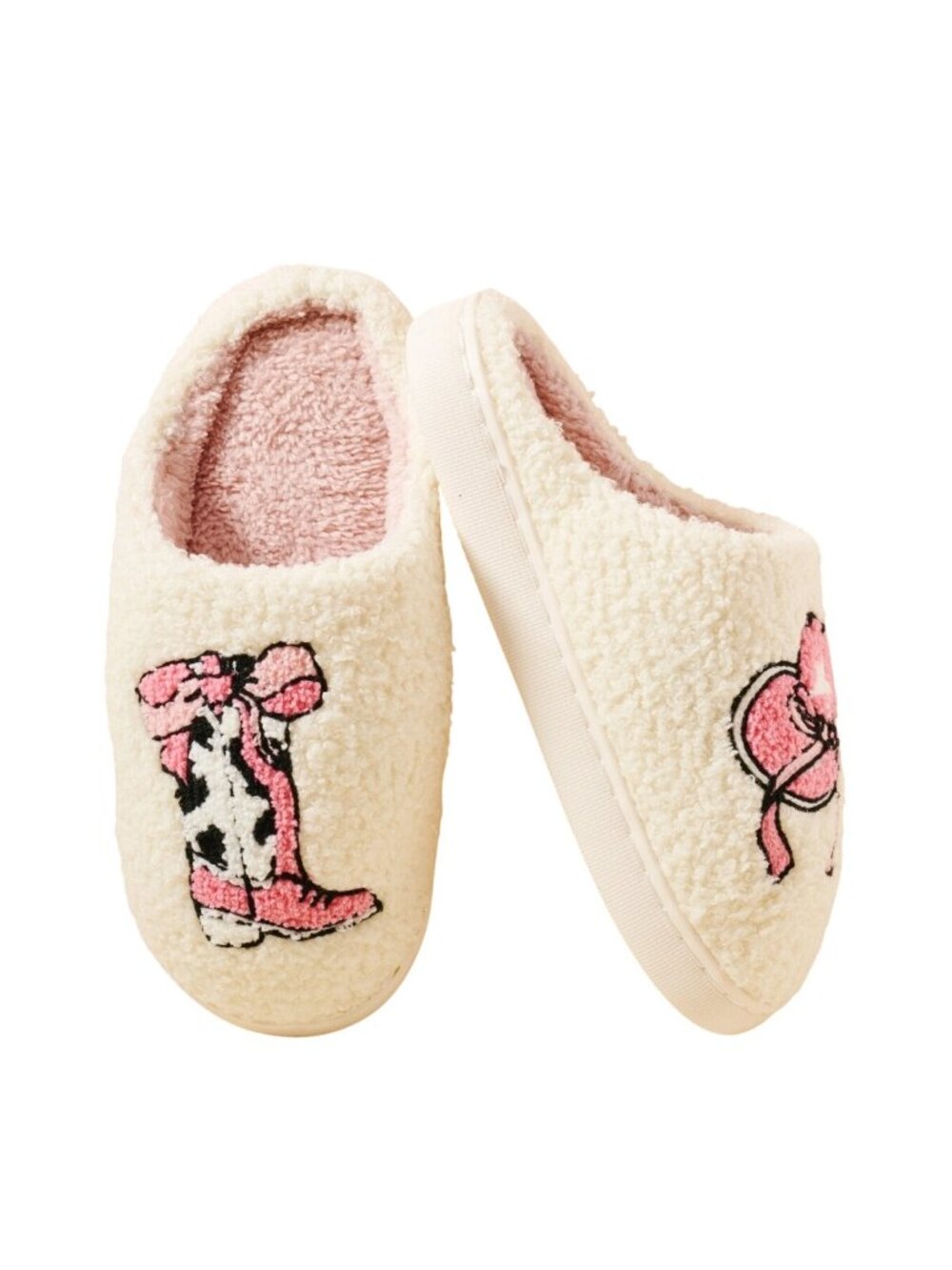 2/$30 NEW Cowboy Boot Slippers Size 9-10 Slippers - Picture 9 of 12